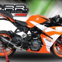 Pot echappement compatible avec Ktm Rc 390 2017-2020, Furore Evo4 Nero, Échappement légal, homologué,silencieux avec db killer amovible et tuyau de liaison spécifique 