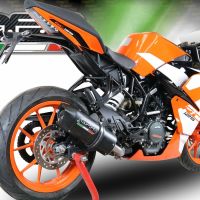 Pot echappement compatible avec Ktm Rc 390 2017-2020, Furore Evo4 Nero, Échappement légal, homologué,silencieux avec db killer amovible et tuyau de liaison spécifique 
