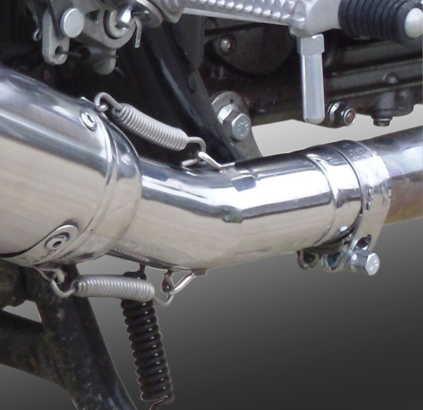 Pot echappement compatible avec Royal Enfield Continental GT 535 2014-2016, Vintacone, Pot Échappement slip-on homologué, légal, avec db killer amovible, tuyau de liaison et catalyseur 