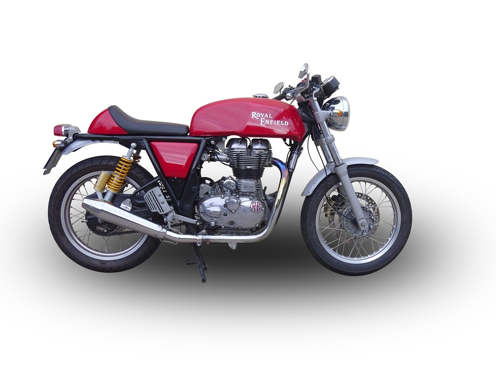 Pot echappement compatible avec Royal Enfield Continental GT 535 2014-2016, Vintacone, Pot Échappement slip-on homologué, légal, avec db killer amovible, tuyau de liaison et catalyseur 