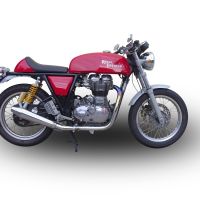 Pot echappement compatible avec Royal Enfield Continental GT 535 2014-2016, Vintacone, Pot échappement racing, avec les tuyaux de liaison, article sans homologation 