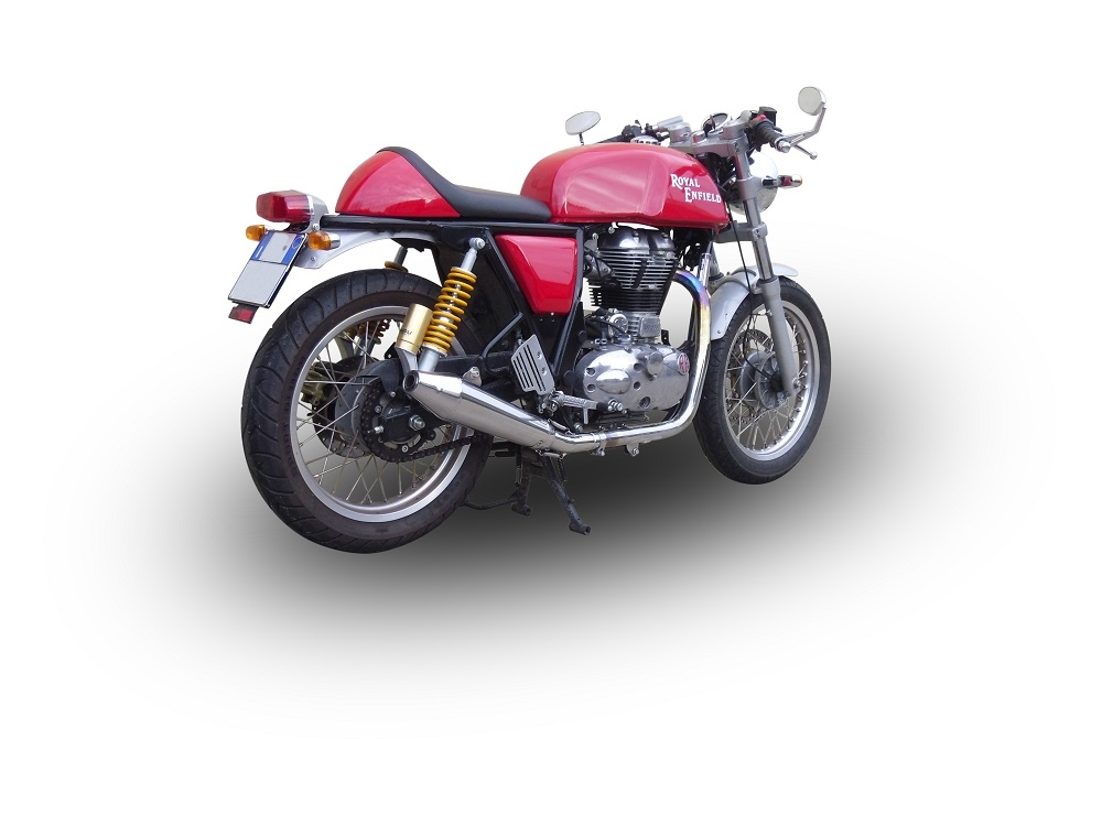 Pot echappement compatible avec Royal Enfield Continental GT 535 2014-2016, Vintacone, Pot Échappement slip-on homologué, légal, avec db killer amovible, tuyau de liaison et catalyseur 