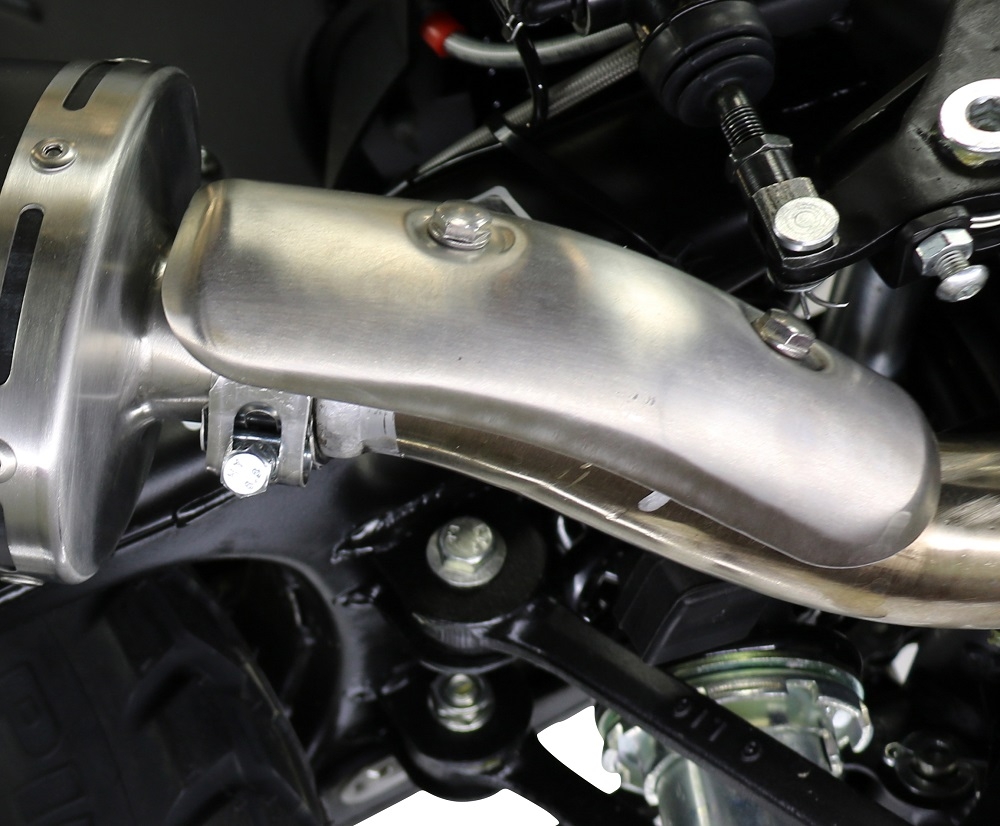 Pot echappement compatible avec Royal Enfield Himalayan 410 Diam.36mm 2017-2020, Albus Evo4, Pot Échappement slip-on homologué, légal, avec db killer amovible, tuyau de liaison et catalyseur 