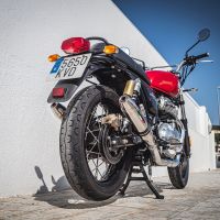 Pot echappement compatible avec Royal Enfield Continental 650 2019-2020, Deeptone Inox, Paire de pot d'échappement homologuées, livrées avec db killer amovible, catalyseurs et raccords spécifiques 
