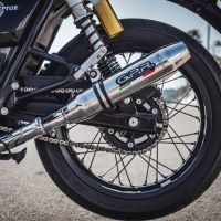 Pot echappement compatible avec Royal Enfield Continental 650 2019-2020, Deeptone Inox, Paire de pot d'échappement homologuées, livrées avec db killer amovible, catalyseurs et raccords spécifiques 
