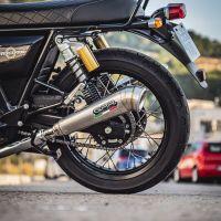 Pot echappement compatible avec Royal Enfield Interceptor 650 2019-2020, Powercone Evo, Paire de pot d'échappement homologuées, livrées avec db killer amovible, catalyseurs et raccords spécifiques 