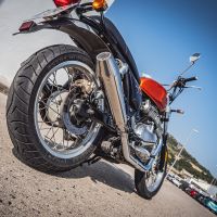 Pot echappement compatible avec Royal Enfield Continental 650 2019-2020, Ultracone, Paire de pot d'échappement homologuées, livrées avec db killer amovible, catalyseurs et raccords spécifiques 
