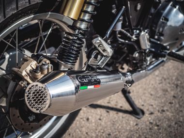 Pot echappement compatible avec Lambretta Lambretta 125 - 150 Milano 2012-2014, Ultracone lucido, Homologué et légal, système d'échappement complet, avec db killer amovible 