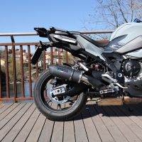 Pot echappement compatible avec Bmw S 1000 XR -M 2020-2025, Furore Evo4 Nero, Échappement légal, homologué,silencieux avec db killer amovible et tuyau de liaison spécifique 