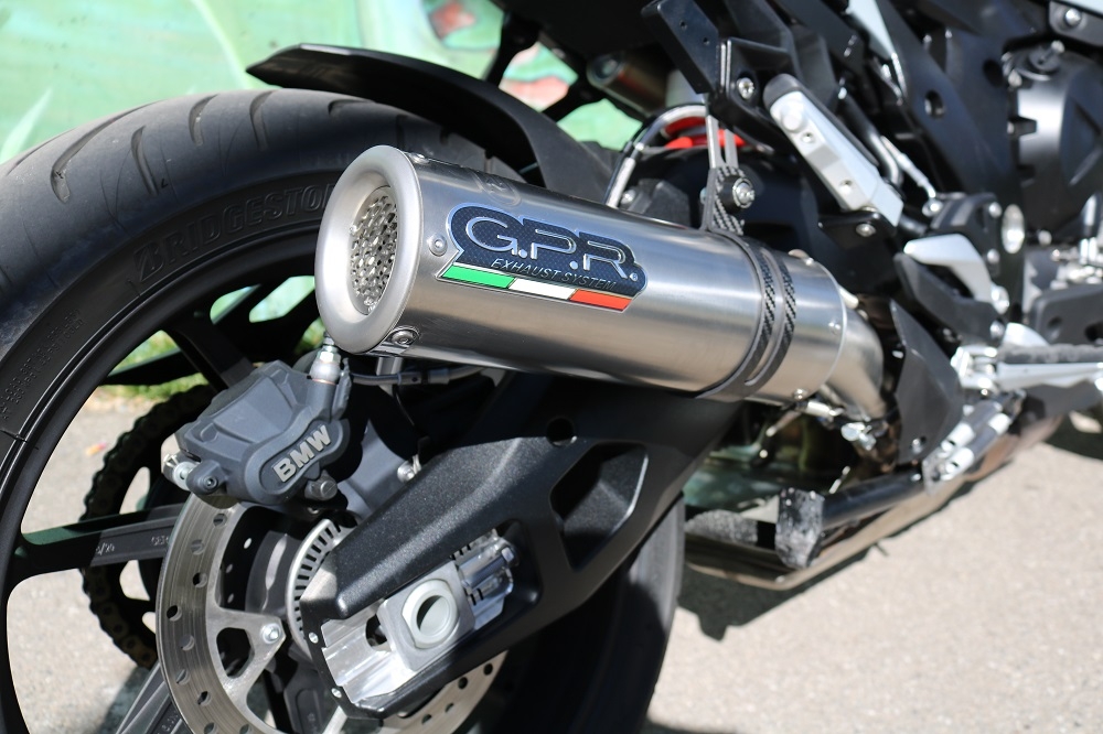 Pot echappement compatible avec Bmw S 1000 XR -M 2020-2025, M3 Inox , Échappement légal, homologué,silencieux avec db killer amovible et tuyau de liaison spécifique 