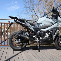 Pot echappement compatible avec Bmw S 1000 XR -M 2020-2025, M3 Black Titanium, Pot échappement racing, avec les tuyaux de liaison, article sans homologation 