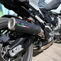 Pot echappement compatible avec Bmw S 1000 XR -M 2020-2025, M3 Black Titanium, Pot échappement racing, avec les tuyaux de liaison, article sans homologation 