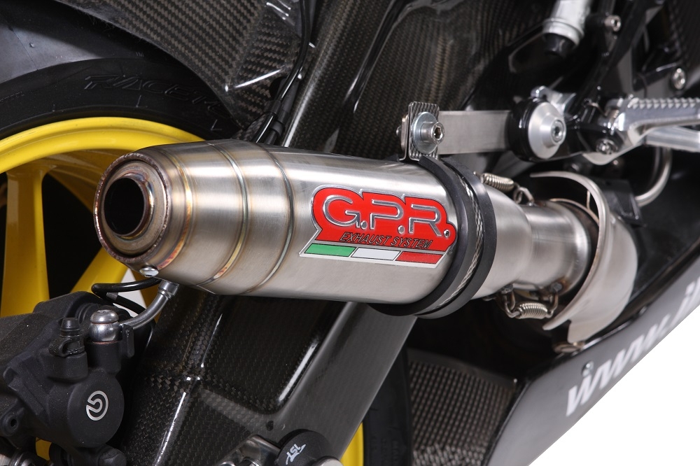 Pot echappement compatible avec Bmw S 1000 Rr 2009-2011, Deeptone Inox, Échappement légal, homologué,silencieux avec db killer amovible et tuyau de liaison spécifique 