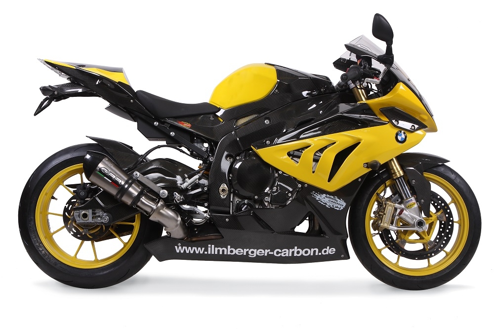 Pot echappement compatible avec Bmw S 1000 RR -M 2010-2014, Gpe Ann. titanium, Échappement légal, homologué,silencieux avec db killer amovible et tuyau de liaison spécifique 