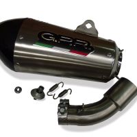 GPR pot echappement compatible avec  Bmw C 650 Gt 2012-2015, New Grand Prix Evo Titanium, Échappement légal, homologué,silencieux avec db killer amovible et tuyau de liaison spécifique 