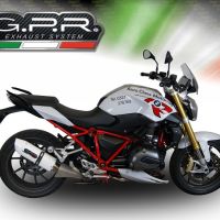 Pot echappement compatible avec Bmw R 1200 R 2015 Lc 2015-2016, Albus Ceramic, Échappement légal, homologué,silencieux avec db killer amovible et tuyau de liaison spécifique 