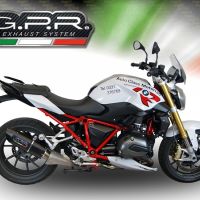 Pot echappement compatible avec Bmw R 1200 R Lc 2017-2019, Furore Evo4 Nero, Échappement légal, homologué,silencieux avec db killer amovible et tuyau de liaison spécifique 