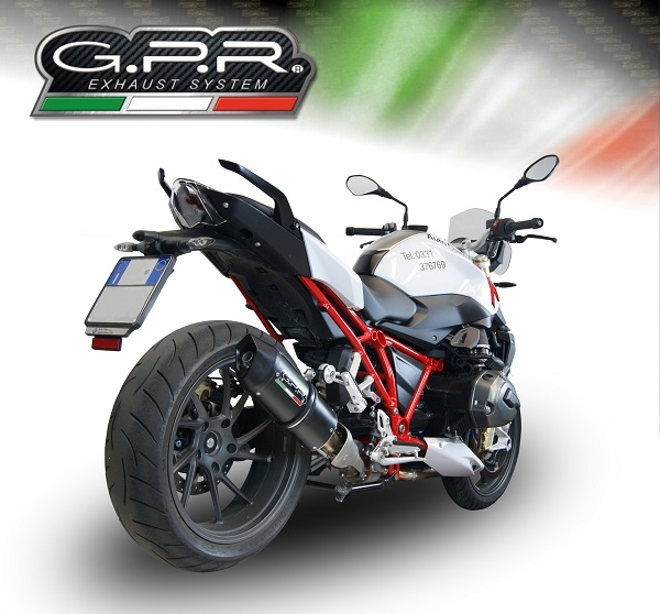 Pot echappement compatible avec Bmw R 1200 R Lc 2017-2019, Furore Evo4 Nero, Échappement légal, homologué,silencieux avec db killer amovible et tuyau de liaison spécifique 