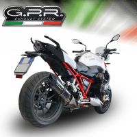 Pot echappement compatible avec Bmw R 1200 R Lc 2017-2019, Furore Evo4 Nero, Échappement légal, homologué,silencieux avec db killer amovible et tuyau de liaison spécifique 