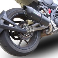 Pot echappement compatible avec Aprilia Caponord 1200 2013-2016, Furore Nero, Échappement légal, homologué,silencieux avec db killer amovible et tuyau de liaison spécifique 