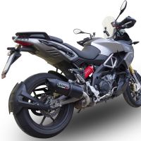 Pot echappement compatible avec Aprilia Caponord 1200 2013-2016, Furore Nero, Échappement légal, homologué,silencieux avec db killer amovible et tuyau de liaison spécifique 