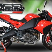 Pot echappement compatible avec Buell 1125 R -CR 2005-2009, Powercone Evo, Pot échappement homologué et légal, silencieux avec mi-collecteur y db killer amovible 