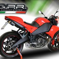 Pot echappement compatible avec Buell 1125 R -CR 2005-2009, Powercone Evo, Pot échappement homologué et légal, silencieux avec mi-collecteur y db killer amovible 