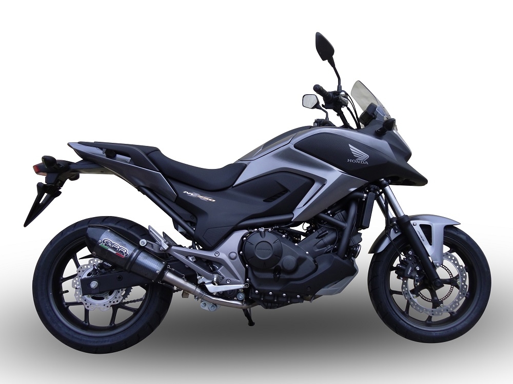 Pot echappement compatible avec Honda Nc 750 X - S Dct 2014-2015, Ghisa , Échappement légal, homologué,silencieux avec db killer amovible et tuyau de liaison spécifique 