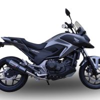 Pot echappement compatible avec Honda Nc 750 X - S Dct 2014-2015, Ghisa , Échappement légal, homologué,silencieux avec db killer amovible et tuyau de liaison spécifique 