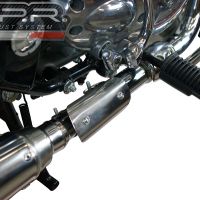 Pot echappement compatible avec Royal Enfield Continental GT 535 2014-2016, Satinox , Pot echappement racing,silencieux avec db killer et des tuyaux de liaison sans homologation 