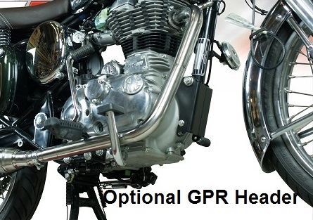 Pot echappement compatible avec Royal Enfield Classic - Bullet Efi 500 2009-2016, Decatalizzatore, Suppresseur de cataliseu, décatalyseurr, article sans homologation 