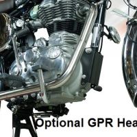 Pot echappement compatible avec Royal Enfield Classic - Bullet Efi 500 2009-2016, Decatalizzatore, Suppresseur de cataliseu, décatalyseurr, article sans homologation 
