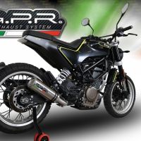 Pot echappement compatible avec Husqvarna Vitpilen 401 2018-2019, M3 Inox , Échappement légal, homologué,silencieux avec db killer amovible et tuyau de liaison spécifique 