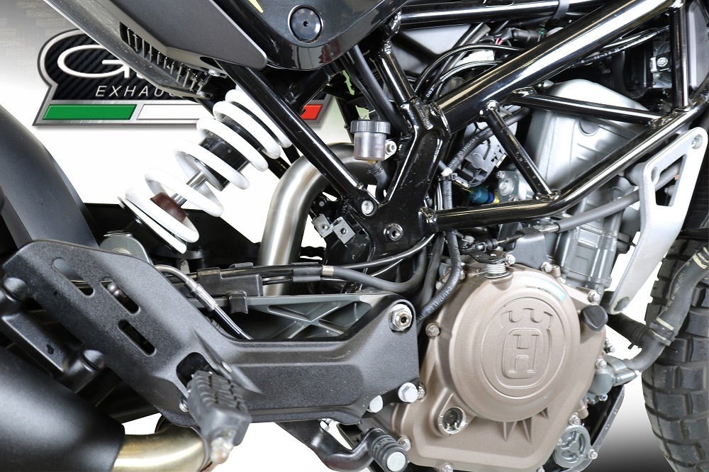 Pot echappement compatible avec Husqvarna Vitpilen 401 2018-2019, Decatalizzatore, Suppresseur de cataliseu, décatalyseurr, article sans homologation 