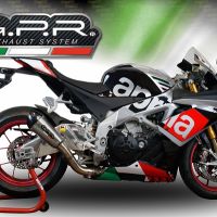 GPR pot echappement compatible avec  Aprilia Rsv4 1000 2015-2016, New Grand Prix Evo Titanium, Échappement légal, homologué,silencieux avec catalyseur, db killer amovible et tuyau de liaison spécifique 