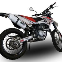 Pot echappement compatible avec Beta RR 125 Enduro Lc 4t 2010-2018, Albus Ceramic, Échappement légal, homologué,silencieux avec db killer amovible et tuyau de liaison spécifique 
