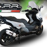 Pot echappement compatible avec Bmw C 650 Sport 2016-2020, Albus Evo4, Échappement légal, homologué,silencieux avec db killer amovible et tuyau de liaison spécifique 