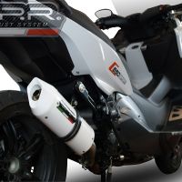 Pot echappement compatible avec Bmw C 650 Sport 2016-2020, Albus Evo4, Échappement légal, homologué,silencieux avec db killer amovible et tuyau de liaison spécifique 