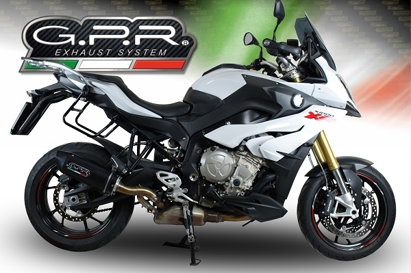 Pot echappement compatible avec Bmw S 1000 XR -M 2017-2019, Furore Evo4 Nero, Échappement légal, homologué,silencieux avec db killer amovible et tuyau de liaison spécifique 