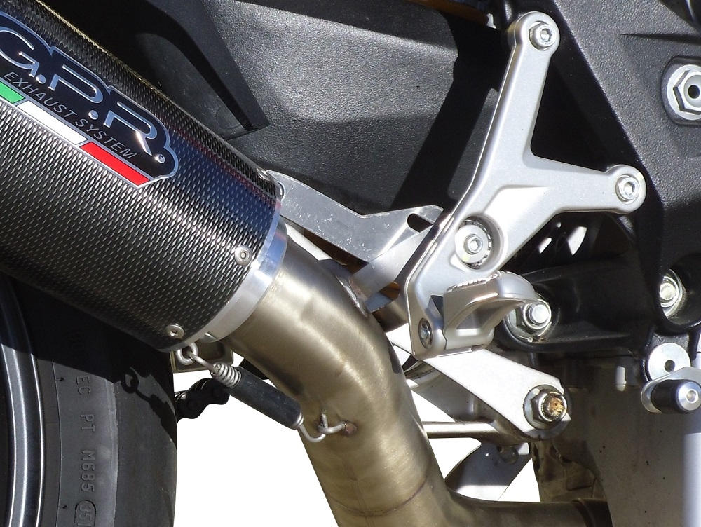 Pot echappement compatible avec Mv Agusta F3 800 2017-2020, Powercone Evo, Échappement légal, homologué,silencieux avec catalyseur, db killer amovible et tuyau de liaison spécifique 