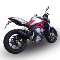 Pot echappement compatible avec Mv Agusta Brutale 800 2012-2016, Furore Nero, Échappement légal, homologué,silencieux avec db killer amovible et tuyau de liaison spécifique 