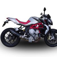 Pot echappement compatible avec Mv Agusta Brutale 800 2012-2016, Furore Nero, Échappement légal, homologué,silencieux avec db killer amovible et tuyau de liaison spécifique 