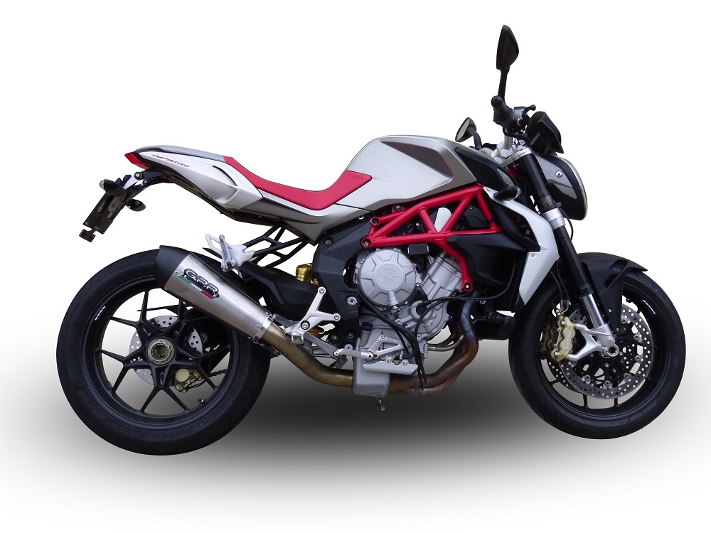 GPR pot echappement compatible avec  Mv Agusta Brutale 800 2017-2020, New Grand Prix Evo Titanium, Échappement légal, homologué,silencieux avec catalyseur, db killer amovible et tuyau de liaison spécifique 