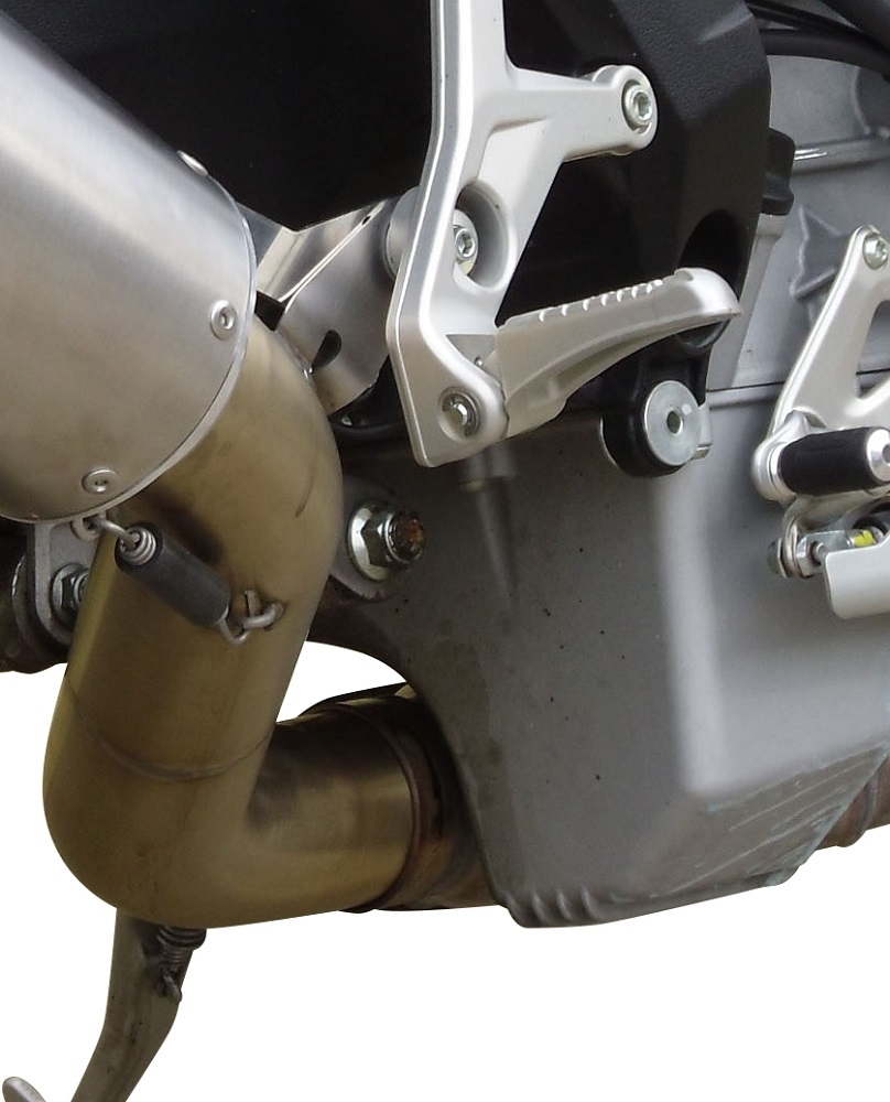 Pot echappement compatible avec Mv Agusta Brutale 800 Dragster 2013-2016, Powercone Evo, Échappement légal, homologué,silencieux avec db killer amovible et tuyau de liaison spécifique 