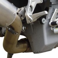 Pot echappement compatible avec Mv Agusta Brutale 800 Dragster 2013-2016, Powercone Evo, Échappement légal, homologué,silencieux avec db killer amovible et tuyau de liaison spécifique 
