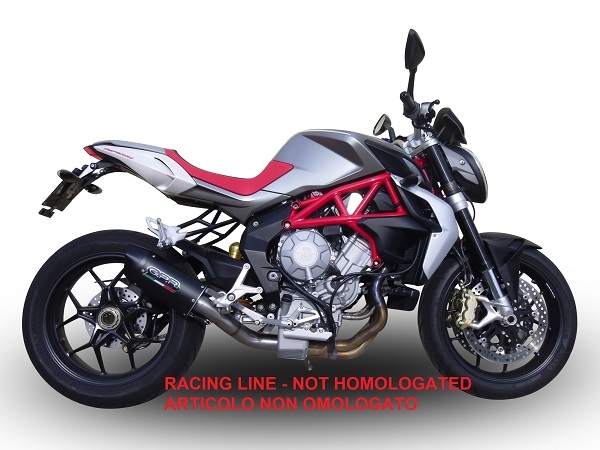 Pot echappement compatible avec Mv Agusta Brutale 800 2017-2020, Furore Evo4 Nero, Échappement légal, homologué,silencieux avec catalyseur, db killer amovible et tuyau de liaison spécifique 