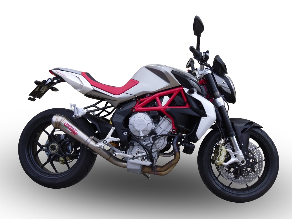 Pot echappement compatible avec Mv Agusta F3 800 2017-2020, Powercone Evo, Échappement légal, homologué,silencieux avec catalyseur, db killer amovible et tuyau de liaison spécifique 