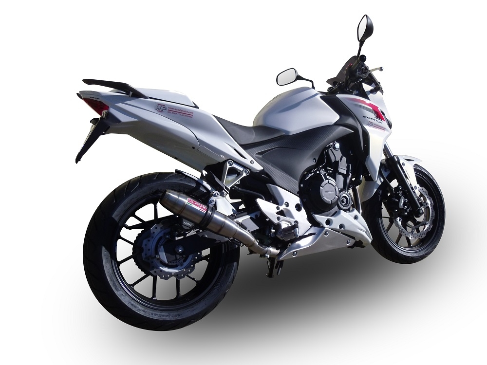 Pot echappement compatible avec Honda Cb 400 F 2013-2015, Deeptone Inox, Échappement légal, homologué,silencieux avec db killer amovible et tuyau de liaison spécifique 