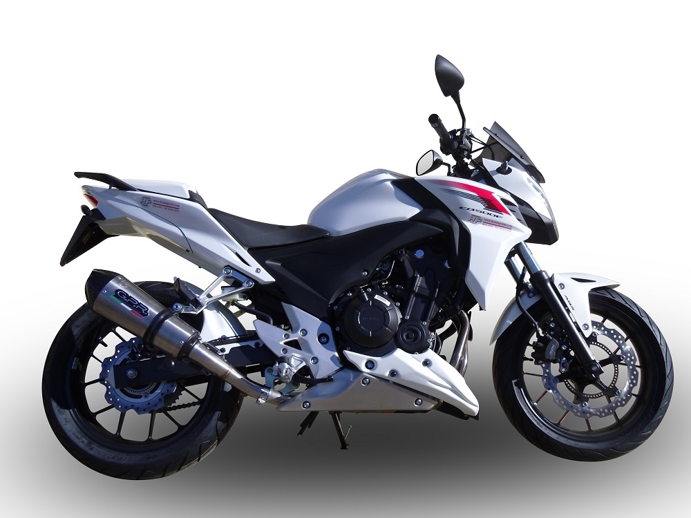 Pot echappement compatible avec Honda Cb 500 F 2016-2018, GP Evo4 Titanium, Échappement légal, homologué,silencieux avec db killer amovible et tuyau de liaison spécifique 