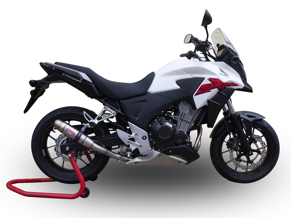 Pot echappement compatible avec Honda Cb 400 X 2019-2025, Deeptone Inox, Échappement légal, homologué,silencieux avec db killer amovible et tuyau de liaison spécifique 